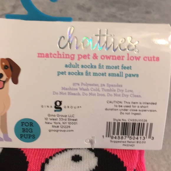 chatties Dog Chatties Matching Sock Set For Pet And Owner For Big